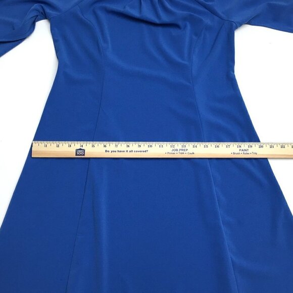 NEW J. Jill Christian Siriano Blue Dress 3/4 Bell Sleeves Pullover Size XS - Picture 6 of 9